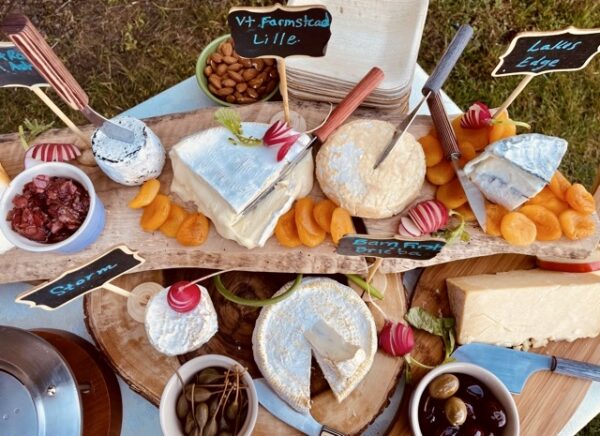 Vermont Cheeses, Olives, Seasonal Fruit Chutney, Local Bread & Crackers Platter for 8-10