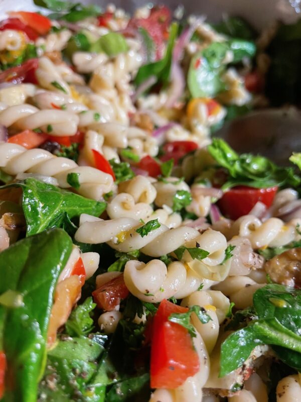 Pasta Salad w' Vegetables Herbs & olive Oil Dressing